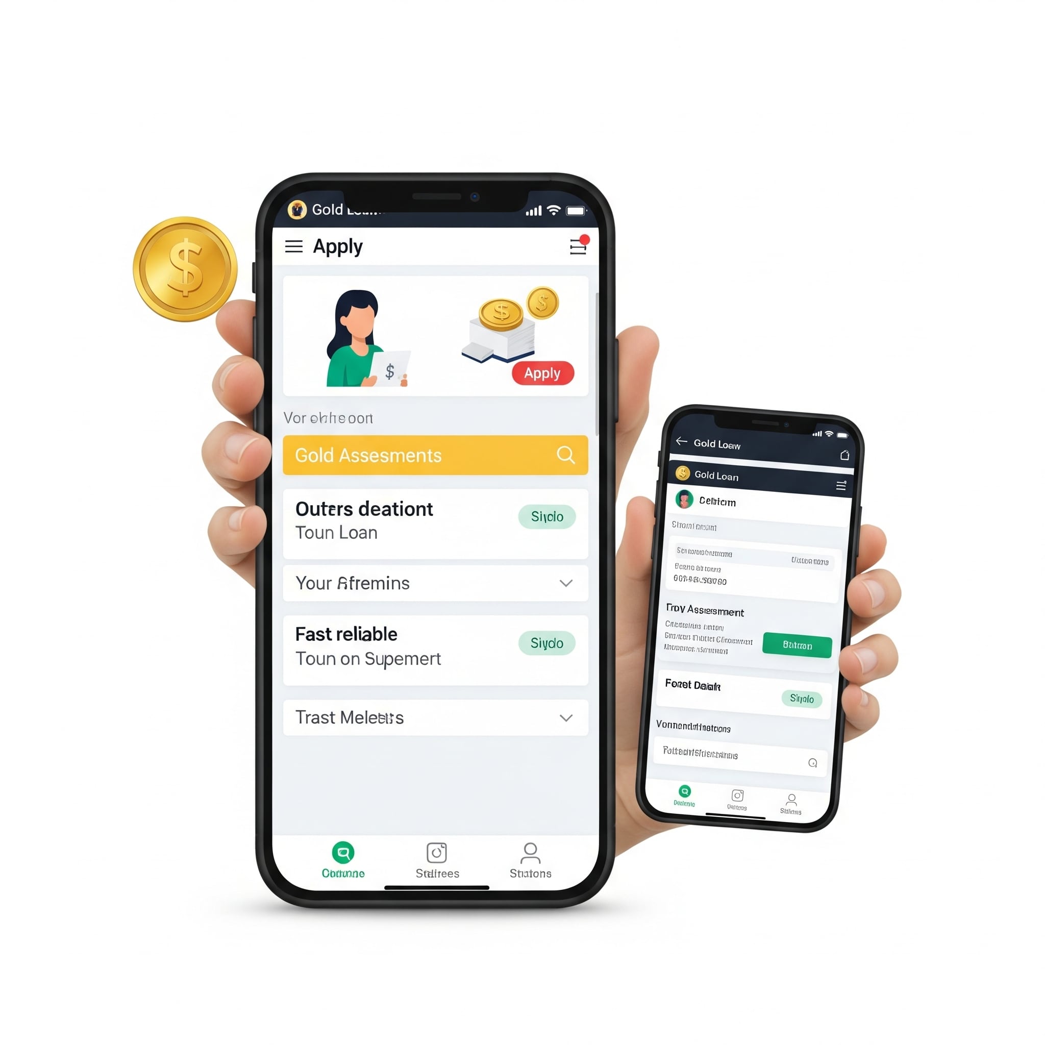 Gold Loan Software for Home Page Screen